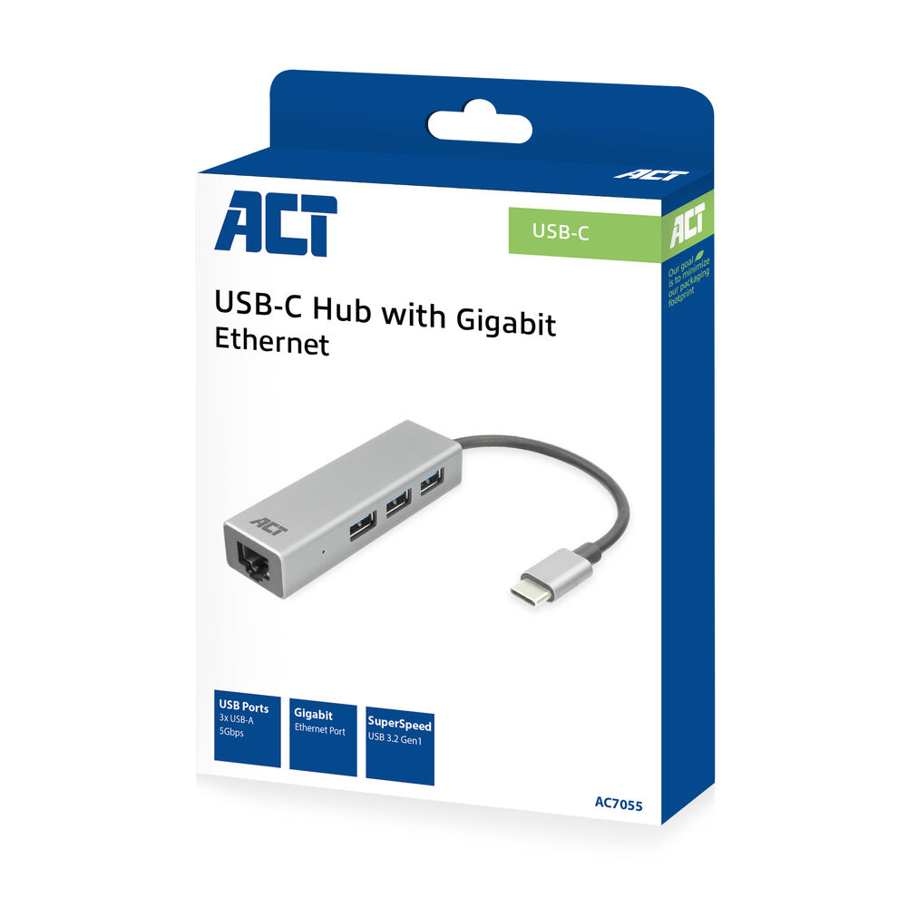 ACT USB-C – 3X USB-A, RJ45 GIGABIT